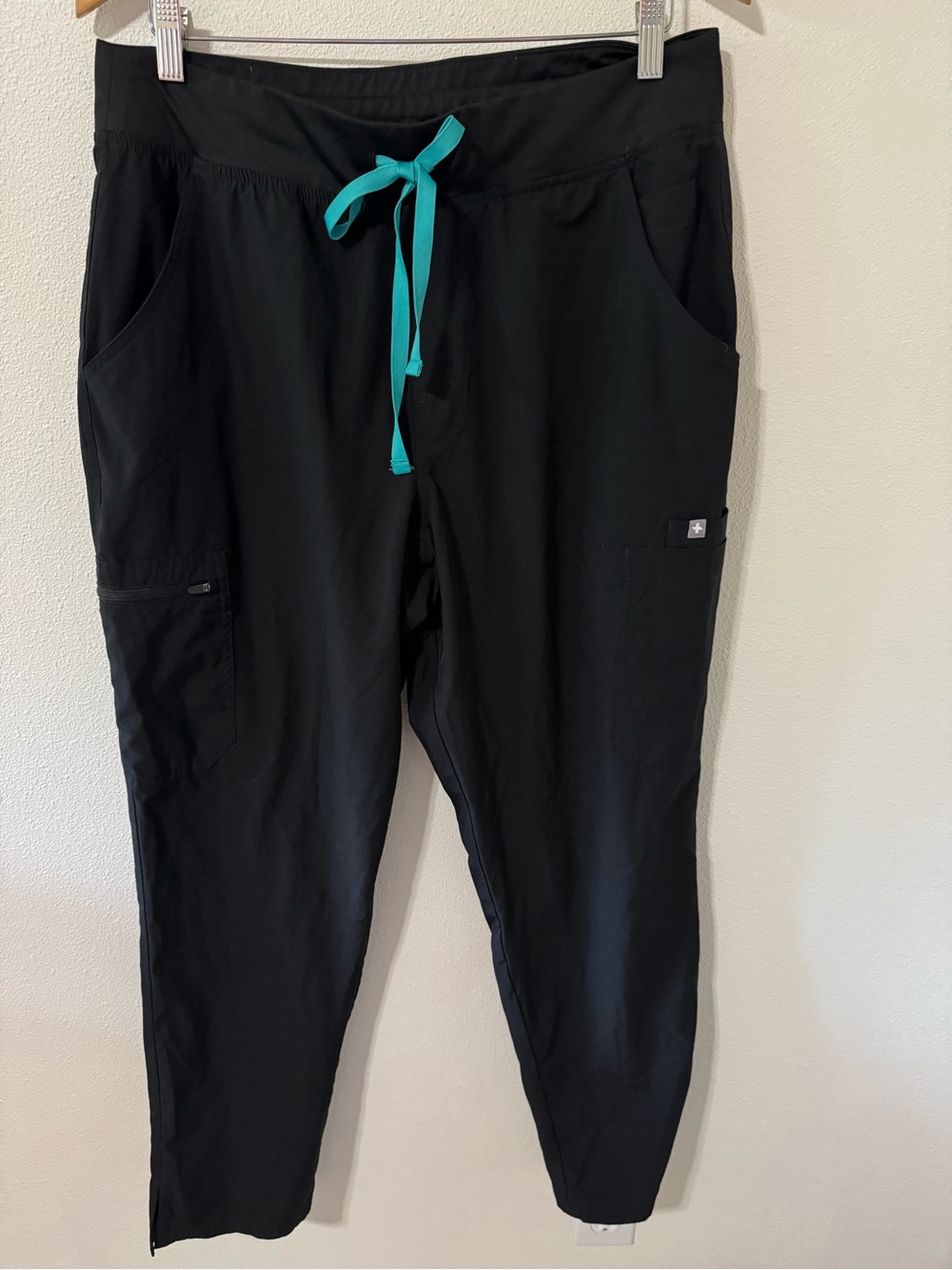 FIGS FREEX High Rise Yola Scrub Pants Black Lined Clinic Medical X-Large